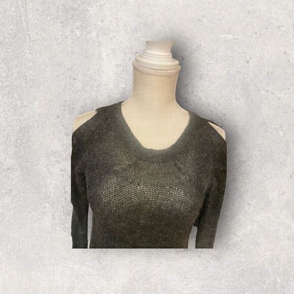 Allsaints | EUC Spitalfields Jumper Dress Size 2 Cold Shoulder Sweater - Picture 2 of 7